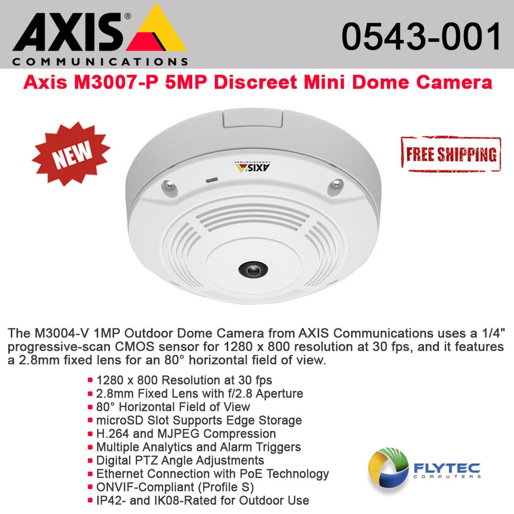 Axis M3007-P 5MP 360 Indoor Panoramic Mini Dome IP Camera 0543-001 Brand New 