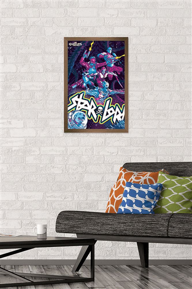 Marvel's Guardians of the Galaxy Video Game - Colorful Wall Poster, 14.725" x 22.375", Framed