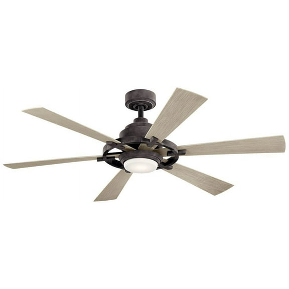 300241WZC-Kichler Lighting-Gentry - 52 Inch Ceiling Fan with Light Kit-Weathered Zinc Finish