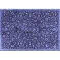 thumbnail image 1 of Ahgly Company Machine Washable Indoor Rectangle Persian Blue Traditional Area Rugs, 5' x 8', 1 of 4