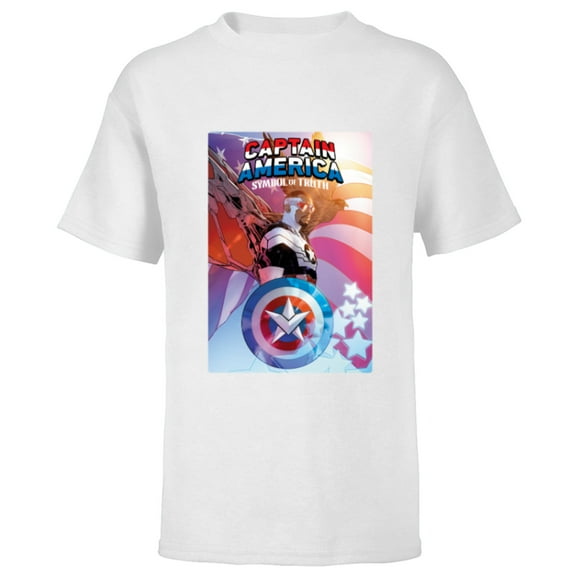 Marvel Captain America Symbol of Truth #1 Comic Cover - Short Sleeve T-Shirt for Kids - Customized-White