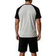 thumbnail image 4 of Sewkxo Mens Pajamas Set Lightweight Summer Pjs Sleepwear Soft Comfy Short Sleeve Sleep Set With Pocket,Black 3XL, 4 of 6