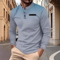 thumbnail image 2 of Maean Men Tops Long Sleeve Casual Shirts Basic Pullover Shirt Classic Lightweight Button Fashion T Shirts, 2 of 7