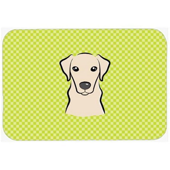 Checkerboard Design with Dog Mouse Pad, Hot Pad or Trivet