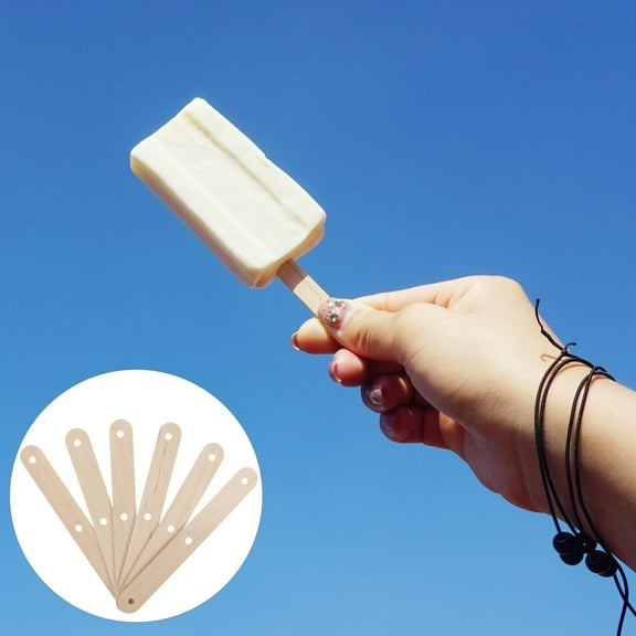 Greenadscape 50Pcs Small Popsicle Sticks for Crafts Beige Wood Sticks for Diy and Ice Cream Making