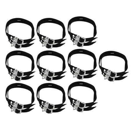 

10 Pairs Bicycle Pedal Band Cycling Spinning Non Skid Shoe Toe Casing Tie Harness Strap Rope Bike Riding Safety Belts