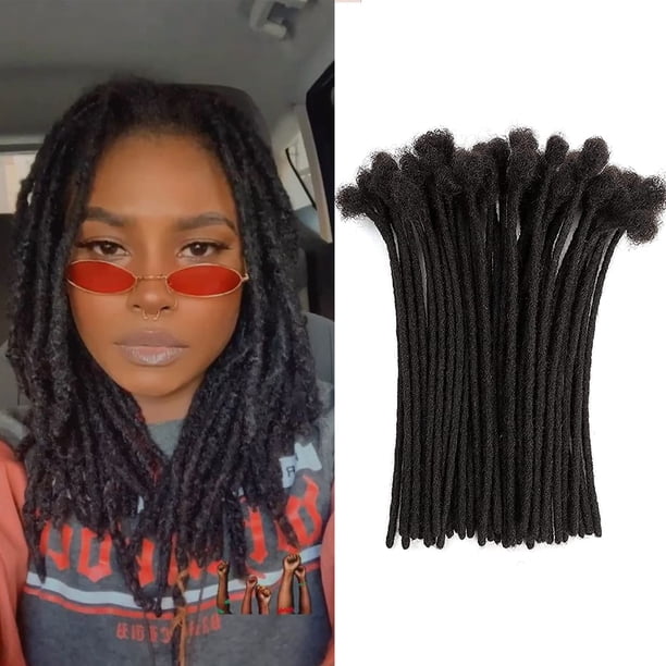 Extensiones Loc de 30 hebras de 12 pulgadas, cabello Huamn de 0,4 cm de ancho para mujeres/hombres, se puede teñir, blanqueado, rizado, extensiones de rastas permanentes hechas a mano, cabello Huamn (