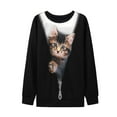 thumbnail image 7 of Mengpipi Women’s Plus Size Tops Cat Print Fall Spring Long Sleeve Crew Neck Pullover Loose Casual Graphic Sweatshirts 1X-5X, 7 of 7