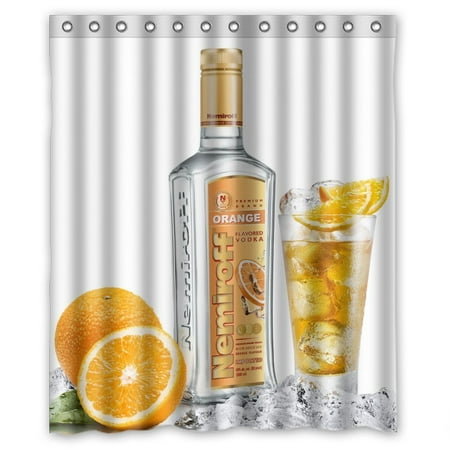 Pepper Flavored Vodka Ganma orange flavored vodka Shower Curtain Polyester Fabric Bathroom Shower Curtain 60x72 inches ()