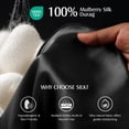 thumbnail image 2 of Durag YFONG 100% Seda Mulberry 22 Momme para Hombre y Mujer Negro, 2 of 8