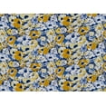 thumbnail image 2 of Zelouf Print On Challis  , Sewing, DIY, Crafts Fabric by the Yard, 451 Blue/yellow, 1 Yard, 2 of 2