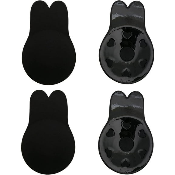 2 Pairs Sticky Bra Adhesive Invisible Bra,Invisible Silicone Reusable Lift Nipple Covers for Women