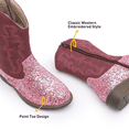thumbnail image 3 of Apakowa Girls Glitter Cowboy Boots Sparkly Cowgirl Boots Side Zipper Toddler Little Kid Big Kid Western Boots, 3 of 8