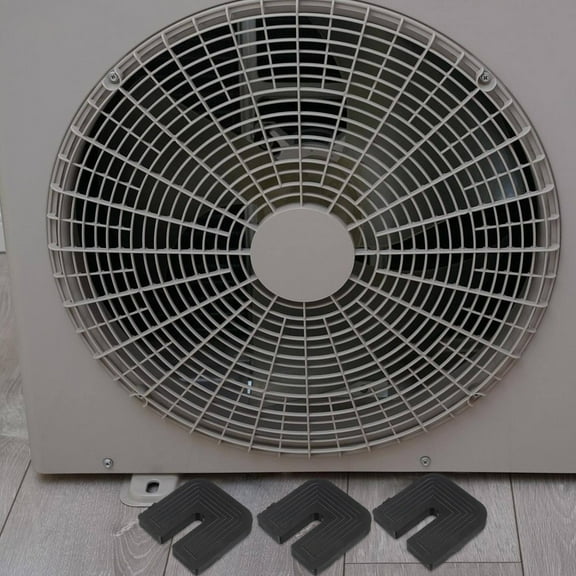 Amosfun 4Pcs Black Rubber Air Conditioner Shock Absorber Pads Anti Vibration Noise Reduction