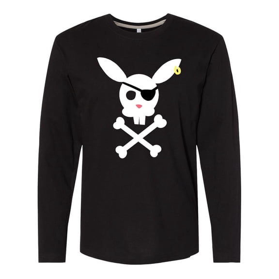 Inktastic Cute Easter Pirate Bunny with Eyepatch and Earring Long Sleeve T-Shirt