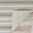 thumbnail image 3 of Couristan 2.25' x 11.75' Striped Geometric Indoor Outdoor Area Throw Rug Runner - Blue and Ivory, 3 of 4