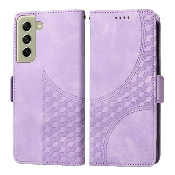 Funda GANGXUN para Samsung Galaxy S21 FE con diseño acolchado elegante, cuero PU, protección total y ajuste preciso