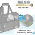thumbnail image 4 of DENZUS Cat and Small Dog Travel Bag, TSA-Approved Soft-Sided Pet Tote for Pets Under 15lb, Collapsible Airline-Friendly Design – Grey, 4 of 8