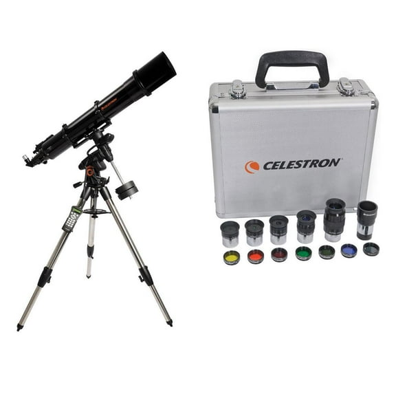 Celestron Advanced VX 6" Refractor Telescope - with Deluxe Accessory Kit (5 Celestron Plossl Eyepieces, 1.25" Barlow Lens , 1.25" Filter Set, Accessory Carry Case