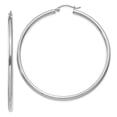 thumbnail image 1 of Boucles d'Oreilles Tube en Or Blanc 14 Carats Rond, 1 of 7