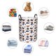 thumbnail image 4 of Balery Pirate Theme Cesta de ropa redonda con asas, impermeable, independiente, para ropa, juguetes, dormitorio y familia-Small, 4 of 6