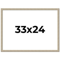 33x24 Frame Grey Solid Wood Picture Frame Width 1 Inches | Interior Frame Depth 0.5 Inches |