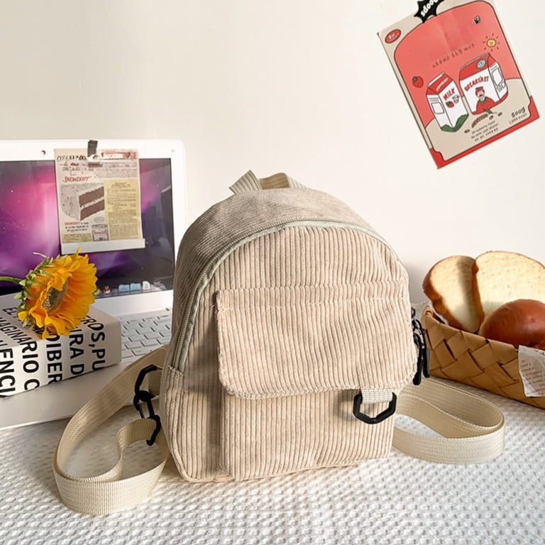 Corduroy Mini Backpack for Women with Wallet and Luggage Strap Amazon.com | LEDAOU Mini Backpack Set Fashion Bookbags with  main image 4