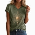 thumbnail image 6 of Paguaki T Shirts for Women Short Sleeve V Neck Fashion Casual Printed Graphic Summer Tee Blouse, 6 of 9