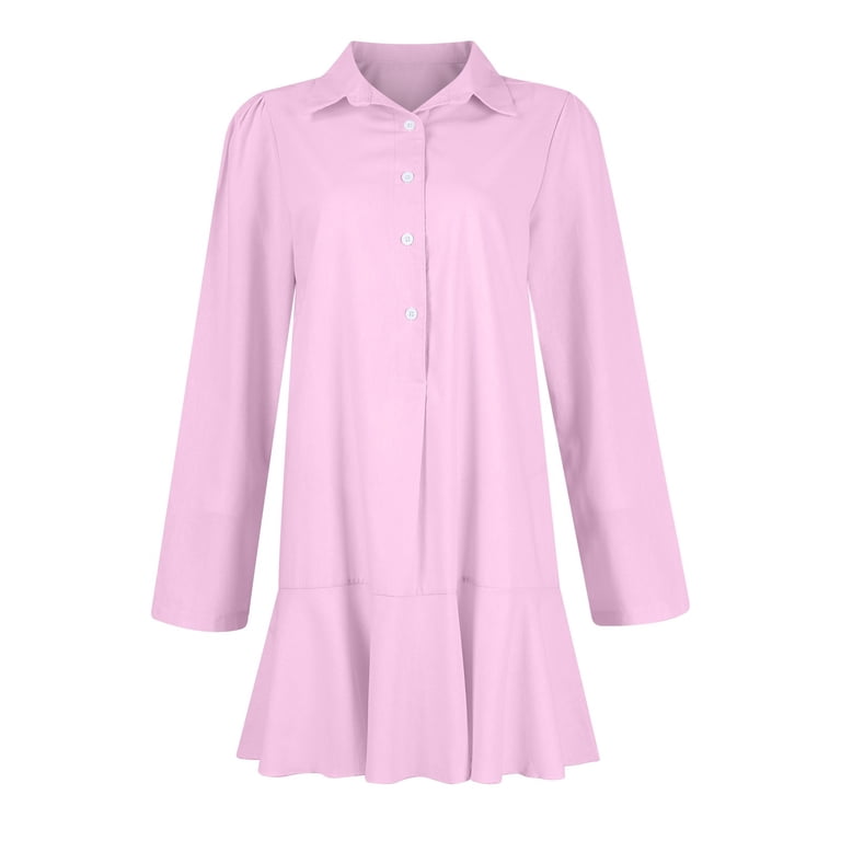 pink long sleeve shift dress Women's Blush Structured Chiffon Long Sleeve Shift Dress