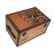 5 in. Rectangular Asteria Keepsake Box, Teak Stone