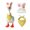 Yellow, variant on Miwamany Porch Goose Coat Easter Decoration Set, Bunny Ear Hat with Carrot and Printed Bandana, Festival Clothing for Big White Goose Statue Outdoor Yard