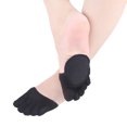 thumbnail image 4 of 2 pares de calcetines invisibles sin tacón de cinco dedos para mujer, calcetines cortos sin dedos, de tacón alto, 4 of 6