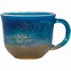thumbnail image 2 of Taza de café de cristal con brisa marina y atardecer | Diseño de olas sopladas a mano | Color degradado | Para té caliente y frío, cócteles y café | Regalo para amantes de la playa | Cristalerí, 2 of 5