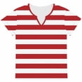 thumbnail image 4 of Agkizg Women's Summer V Neck Short Sleeve T Shirt Random Print Basic Layering Casual Fashion Top, 4 of 5