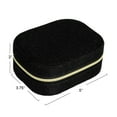 thumbnail image 2 of Household Essentials Small Fabric Travel Jewelry Organizer Box, Black, 2 of 11