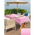 thumbnail image 4 of Outdoor Tablecloth with Umbrella Hole and Zipper, Valentine's Day Rectangle Table Cloth 60x84 Inch Waterproof Tablecloth, Ombre Pink Love Romantic Picnic Table Cover for Patio Camping, 4 of 7