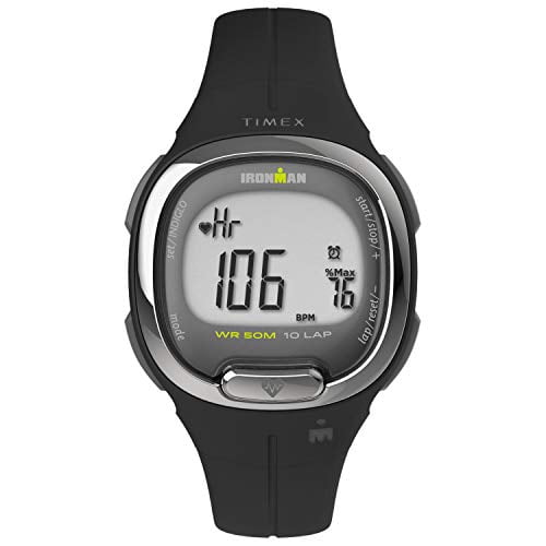 TIMEX IRONMAN Transit+ Watch with Activity Tracking & Heart Rate 33mm – Black with Resin Strap