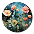 thumbnail image 2 of Designart "Blue captivate Gardens V" Abstract Botanicals Oversized Wall Clock, 2 of 5