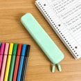 thumbnail image 4 of Silicone Pencil Pouch, Waterproof Minimalist Pencil Case for s, Holds 30 Pens, Compact Office Travel Storage Bag, 8.86 x 1.97 Inches, 4 of 6