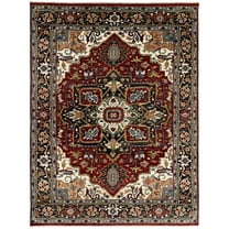 EORC KC30800RD8X10 8 x 10 ft. Heriz Traditional Area Rug, Red & Navy