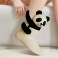 thumbnail image 2 of Animal Socks, Sloth Socks 3D Knit Animal Sock for Women, Double-Layer Cotton Funny Christmas Hugging Socks (Panda), 2 of 12