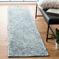 thumbnail image 2 of SAFAVIEH Capri Thelma Diamond Wool Runner Rug, Ivory/Blue, 2'3" x 9', 2 of 7