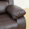 thumbnail image 6 of Aukfa Double Manual Recliner Chair, Overstuffed Loveseat w/ Cupholders,Leather, Brown, 6 of 10
