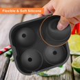 thumbnail image 4 of YANI -Silicone Ice Ball Maker 4 Round Sphere Tray Cube Mold Whiskey Cocktails Party Us, 4 of 6