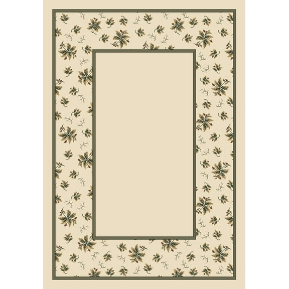 Milliken Blue Bordered Petals Area Rug Erin Opal II - Aprx 3' 10" x 5' 4"
