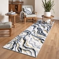 thumbnail image 2 of Runner Rugs for Hallway, Yamaziot 2'x10' Abstract Runner Rug, Washable Non Slip Blue Modern Bedroom Carpet Accent Rug Kitchen Runner Laundry Room Mat, 2 of 8
