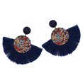 thumbnail image 1 of 1 par de pendientes de borla, adorno colgante con flecos, colgantes para orejas, accesorio de moda, adorno de joyería, pendiente bohemio para Ropa, zapatos y accesorios Miscelánea Azul oscuro Minnieouse AP009873-07B, 1 of 6