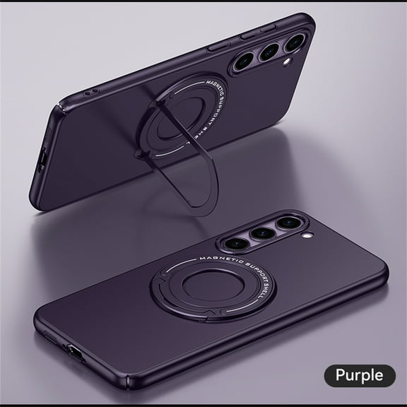 ELEHOLD Matte Case for Samsung Galaxy S23 Plus 6.6" Strong Magnetic Compatible with MagSafe Hidden Bracket Kickstand Shockproof Anti-Scratch Slim Cover for Samsung S23 ,Purple