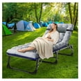 thumbnail image 2 of REKHH Folding Camping Cots,Adjustable 4-Gear Sleeping Cots for Adults,Foldable Cot Bed, Folding Chaise Lounge Chair,Portable Reclining Chair for Beach Lawn Camping Pool,Sunbathing Chairs, 2 of 7