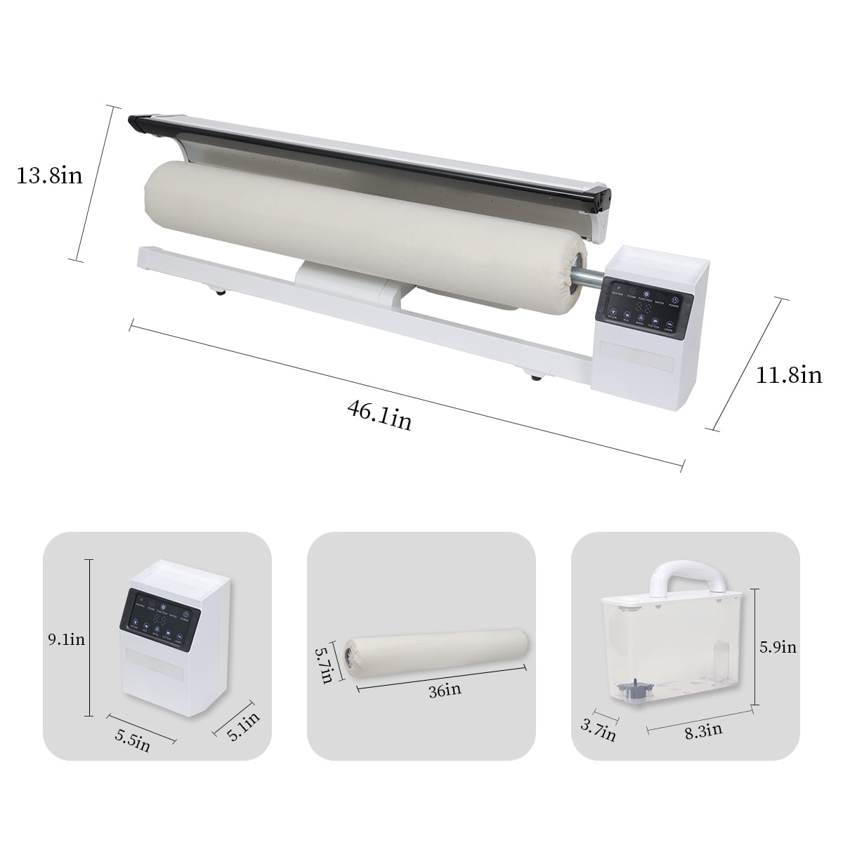 Rotary Press Iron Steamer Machine Foot Pedal and Touch Screen Control Hotel Home Usage for Bedsheets Curtains Big Area Fabric Iron In One Go